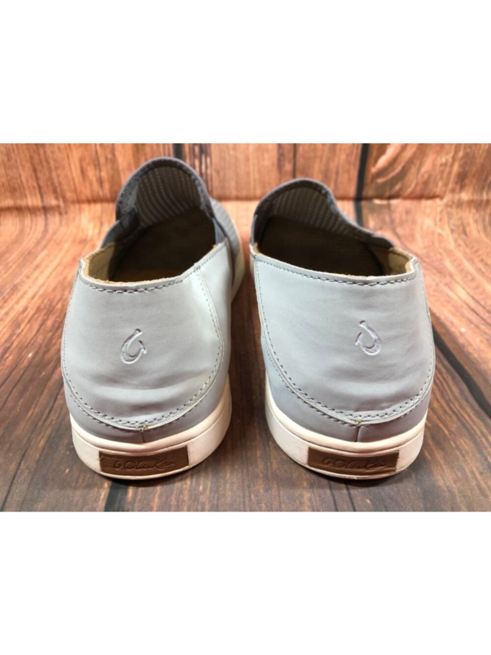 Olukai Womens 10 / 40 Pehuea Gray Mesh Slip On Sneakers - Picture 9 of 10